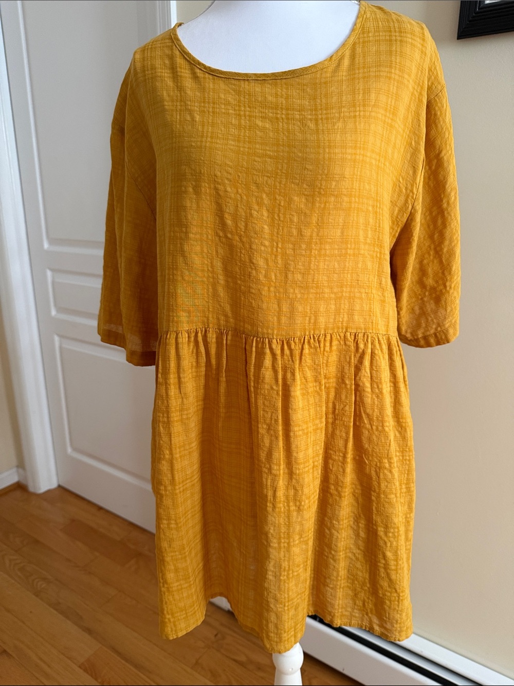 Zanzea mustard yellow lightweight dress
